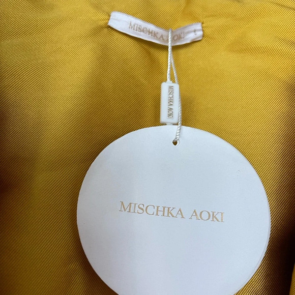 Mischka Aoki Girls The A List Orange Yellow Artificial Fur Jacket - Picture 7 of 9